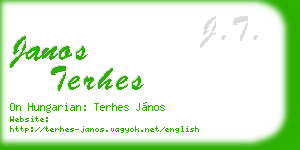 janos terhes business card