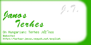 janos terhes business card